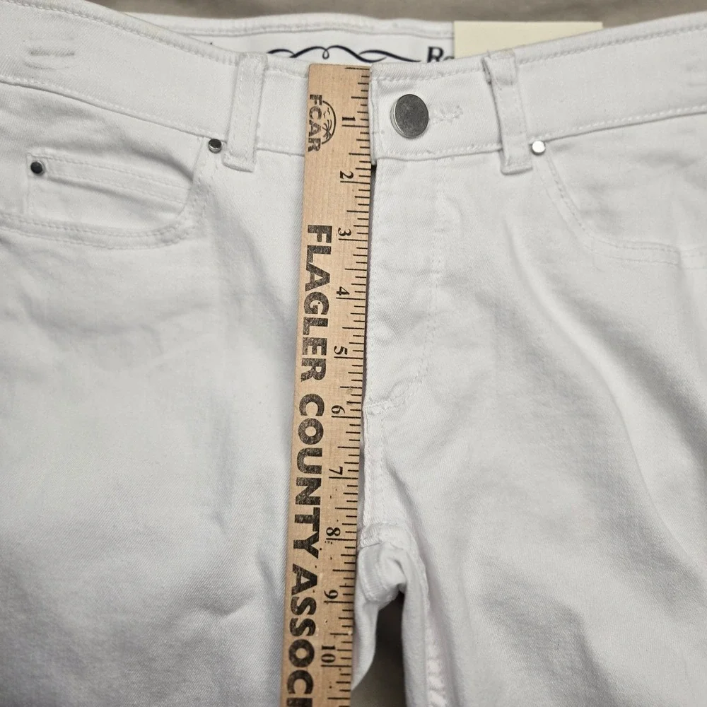 Rafaella‎ Weekend White Denim Jeans High Rise Straight Leg Womens Size 4P NWT